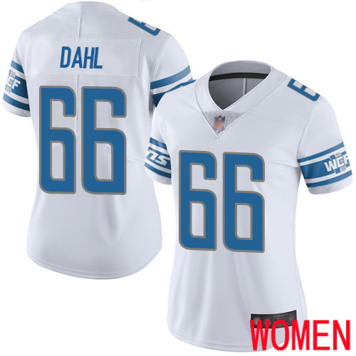 Detroit Lions Limited White Women Joe Dahl Road Jersey NFL Football #66 Vapor Untouchable
